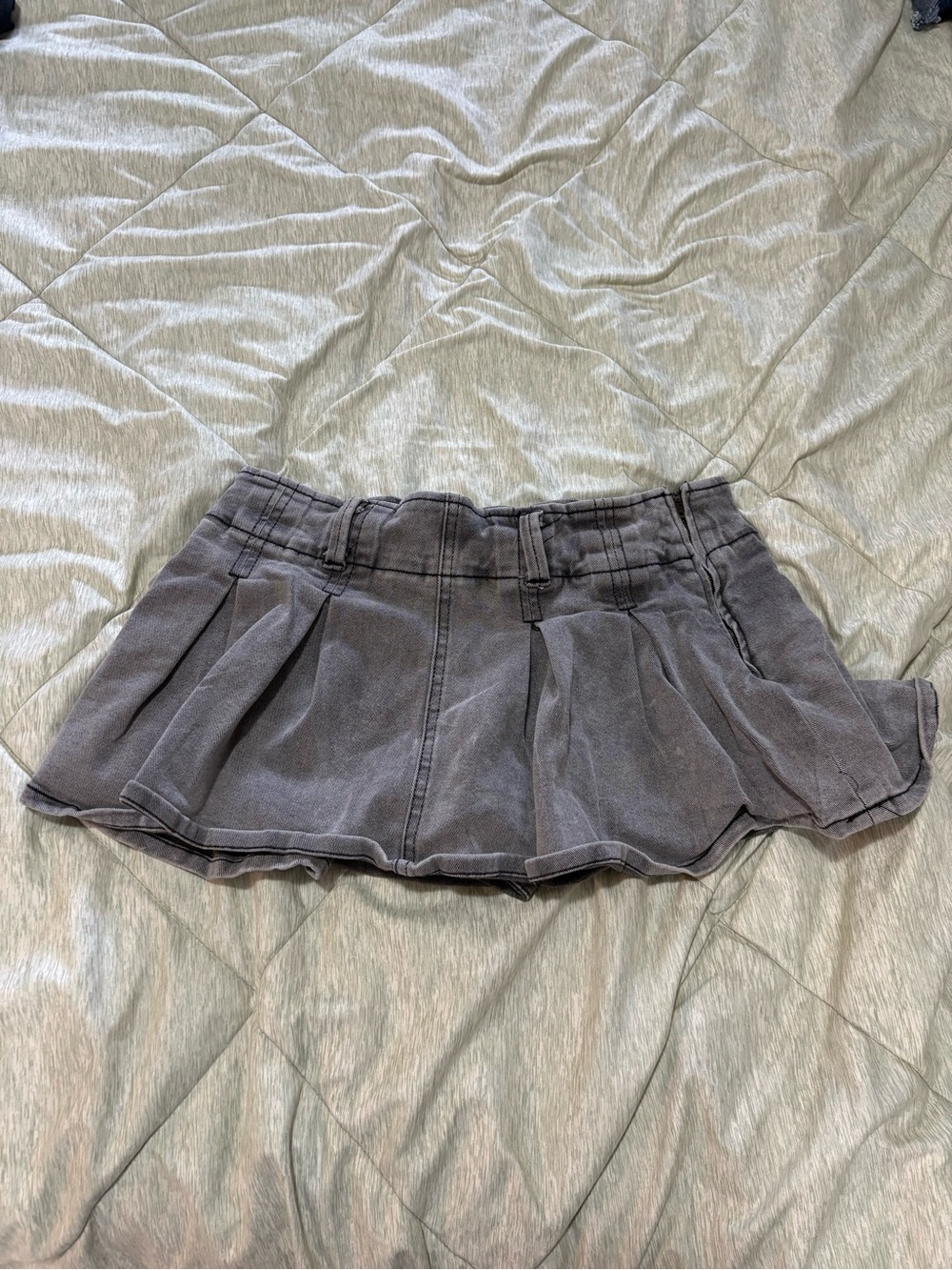 Urban Planet Gray Washed Denim Skirt